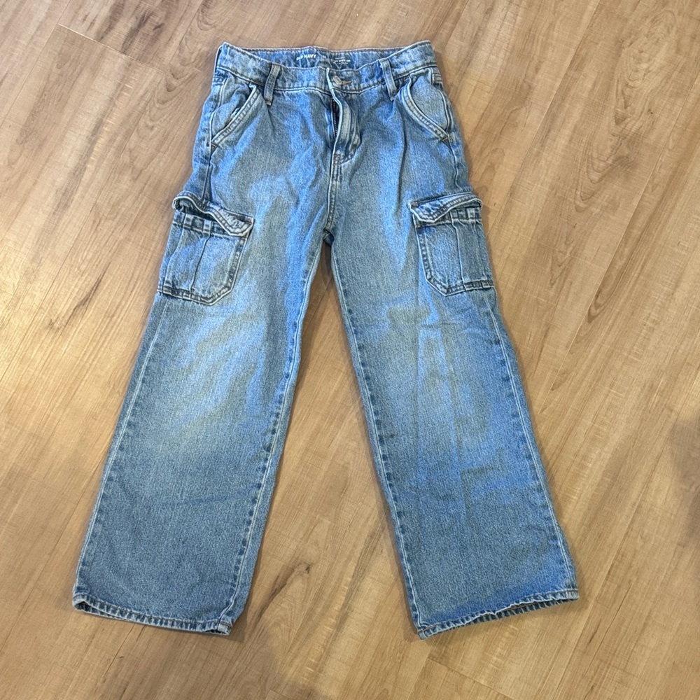 Girls Old Navy Wide Leg Cargo Jeans